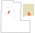 Otero County New Mexico Incorporated and Unincorporated areas Alamogordo Highlighted